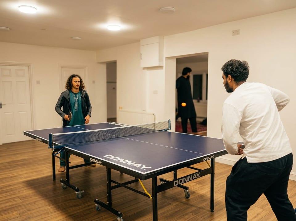 Table tennis at the centre